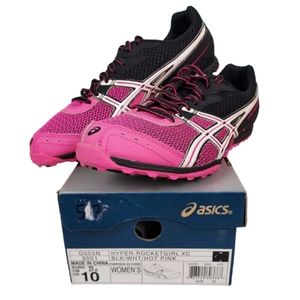 Asics 462g Hyper-Rocketgirl XC spikes racing shoes, women size 10, hot pink 💗